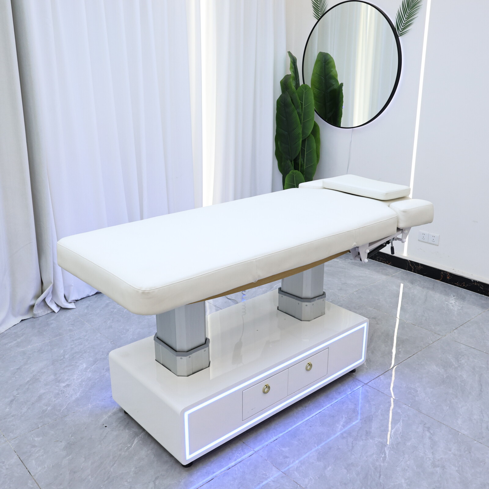 Massage Table Accessories Uk - Table de soin électrique blanche, lit
