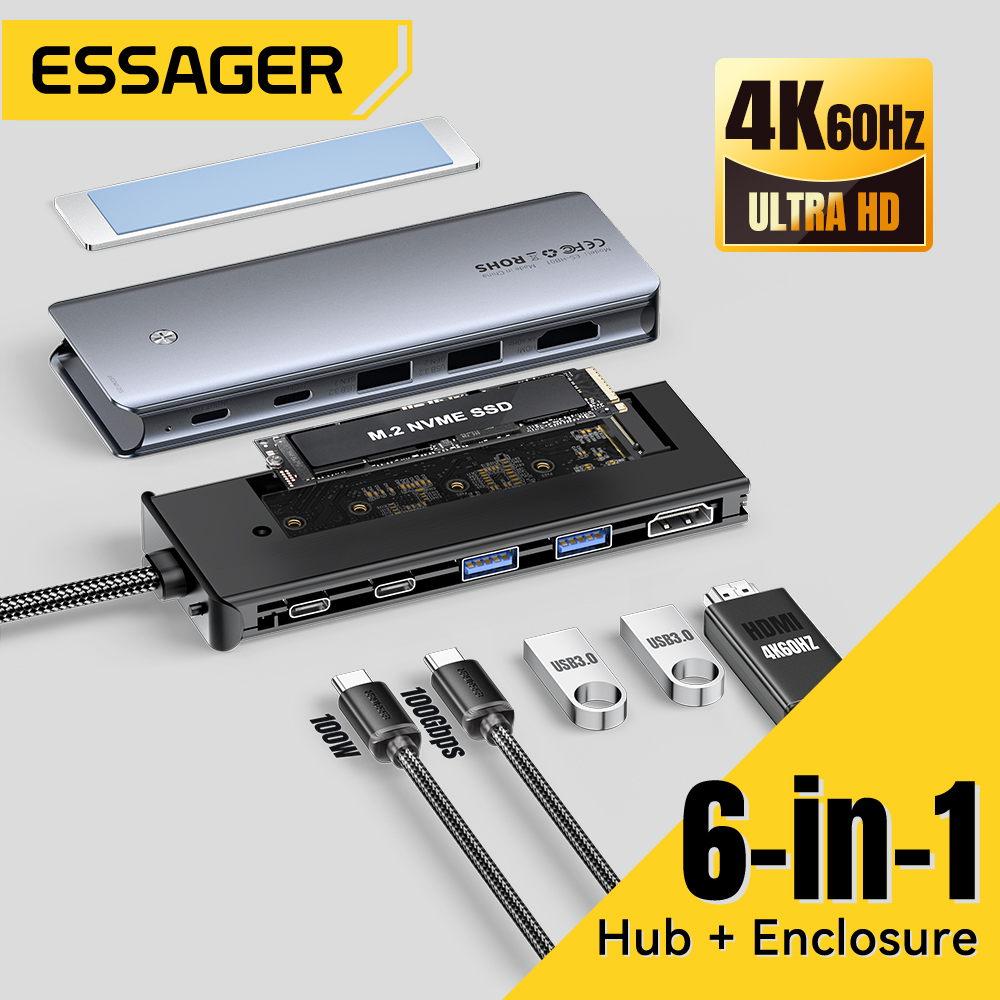Essager USB C Hub avec boîtier - Usb Hub Type C avis et prix